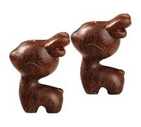 GALPADA Statue de Cerf en Bois D'indien 2 Pcs pour Bijoux DIY Finition Rétro et Détails Minutieux