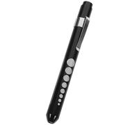 GALPADA Stylo Lampe Médicale LED Noir à Lumière Blanche, Lampe Stylo pour Infirmières et Médecins, Compacte et Légère, sans Pile, pour Examen Pupillaire et Buccal, Outil Professionnel