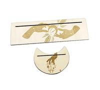 GALPADA Support Bois pour Cartes de Tarot Lune Présentoir Divinatoire Léger et Portable Support de Méditation en Bois pour Cartes et Tirages