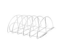 GALPADA Support De Barbecue en Acier Inoxydable pour Grillades en Extérieur, Grille à Steak Demi-Cercle, Léger Et Solide, Outil Pratique pour Barbecue, Finition Acier Inoxydable, Usage Facile