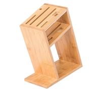 GALPADA Support de Couteaux Cuisine en Bambou Naturel Porte-Couteau Multifonction à Poser Rangement Pratique pour Couteaux et Ciseaux Design Ventilé et Stable pour Organisation la