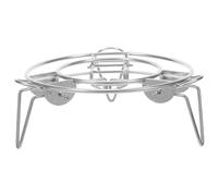GALPADA Support de Cuisson Vapeur Réglable Acier Inoxydable Robuste Pliable et Compact Rack Rond pour Wok Cuisson Vapeur et Trépied pour Autocuiseur Multi-usages pour Cuisine Maison
