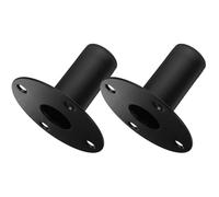 GALPADA Support de Haut-Parleur 107x80mm Alliage D’Aluminium | Lot de 2 Pièces, Noir, Support Stable et Installation Facile pour Studio, Scène