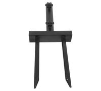 GALPADA Support de Mât à Planter à Double Pointe en Fer Noir