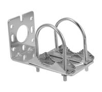 GALPADA Support de Mât D'antenne Résistant aux Intempéries Pince de A en Alliage D'aluminium Argenté Installation Polyvalente pour Grenier ou Fixation Murale
