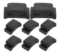GALPADA Support de Médiator Pack de 8 Pièces Design Minimaliste en Caoutchouc Noir Changement Rapide de Style, Évite la Perte des Médiators pour Guitare et Basse