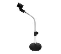 GALPADA Support de Microphone Réglable Bras Flexible et Base Lestée en Fer pour Podcast et Diffusion en Direct sur Bureau Argenté