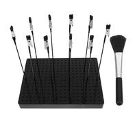 GALPADA Support de Peinture pour Modélisme avec Pince Crocodile Flexible, Base Large Antidérapante, Lot de 10 Set de Set de Pinces Recouvertes et Brosse de Nettoyage Incluse, Outil