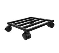 GALPADA Support de Pot de Fleur Fonte avec roulettes Robustes Base Mobile pour Jardinières Intérieures et Extérieures Plateau à roulettes Compatible Balcon Salon Jardin