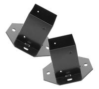 GALPADA Support de Poteau de Terrasse en Métal Noir 2pcs Texture Robuste et Bords Lisses Protège-poteau pour Boîte aux Lettres Base de Poteau de Garde-corps