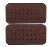 GALPADA Support de Rangement pour Embouts de Perceuse à Ongles 30 Trous en Bois Noyer, Coffret de Rangement Compact 2 Pièces 10 X 5 Cm pour Accessoires de Manucure à Domicile et
