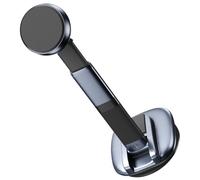 GALPADA Support de Téléphone Magnétique pour Voiture Ventouse Puissante Base en Silicone Antidérapante Rotatif et Télescopique Couleur Noire pour Navigation et Utilisation sans Mains