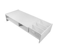GALPADA Support Élévateur Ordinateur Portable avec Tiroir Organiseur de Bureau Multifonction Rehausseur Écran pour Imprimante et Clavier Rangement Gain de Place pour à