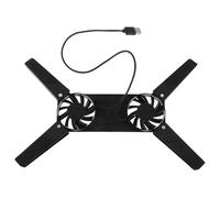 GALPADA Support Surélevé Ventilation et Refroidissement par Air en Plastique Noir pour Ordinateur Portable pour Bureau et Gaming