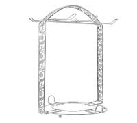 GALPADA Support Tasse Café Fer Argenté Tasses avec Rangement Pratique et Élégant pour Maison Organiseur Tasse Robuste et Facile à Nettoyer