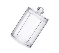 GALPADA Support Transparent pour Coton Démaquillant avec Couvercle Boîte de Rangement pour Organiseur de Bureau Pratique et Élégant pour Salle de Bain et Maison