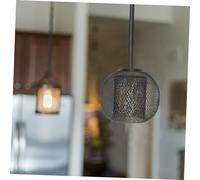 GALPADA Suspension Plafonnier Métallique Double Couche Géométrique Abat Jour Creux Décoratif pour Lampe Suspendue Remplacement pour Éclairage Intérieur