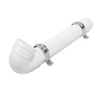 GALPADA Système d'alimentation Automatique à Couvercle Anti-rongeurs pour Poules Tube en PVC Blanc, Mangeoire Suspendue Facile à Entretenir pour Poulaillers