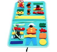GALPADA Tableau D’activités Montessori pour Tout-Petits, Éducatif Sensoriel en Feutre, 44 X 28 Cm, Tableau D’activités Horloge Pédagogique, D’éveil pour Apprentissage des Compétences