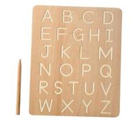GALPADA Tableau d'apprentissage de L'alphabet Planche D'orthographe Jeu D'écriture Éducatif Sûr pour Peau en Bois Poli Lisse et Dessin Pratique pour Garçon et Filles
