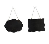 GALPADA Tableau Noir Suspendu en Bois Double Face Mini Panneau à Messages pour Décoration et DIY 2Pcs/Paquet pour Mariage Fête et Garçon et Filles