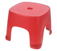 GALPADA Tabouret Escabeau en PVC Robuste, Multifonctionnel et Antidérapant, Marchepied Léger pour Adultes, Adapté pour Salle de Bain, Bain et Bureau, Petit Modèle Rouge