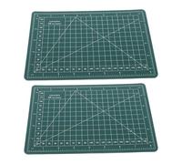 GALPADA Tapis de Découpe en Pvc Vert 2 Pièces pour Ateliers D'art et Studios à Domicile, Surface D'écriture Stable et Résistante à L'usure, pour Loisirs Créatifs