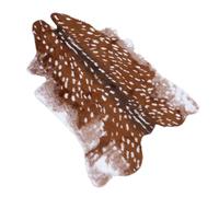 GALPADA Tapis de Sol Antidérapant Pelucheux Cerf Sika Marron pour Chambre | Polyester Acrylique Daim, Aspect Suédé Brossé, Décor Rustique, Près du Lit et Baie Vitrée