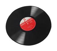 GALPADA Tapis Tourne-Disque Décoratif Rond en Polyester Antidérapant Résistant aux Taches Absorbeur de Son pour Studio de Musique ou Bureau Esthétique Vintage