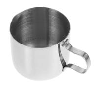 GALPADA Tasse à Lait en Acier Inoxydable Argentée pour Mousse de Café, Gobelet Solide et Léger, Accessoire la Cuisine pour Baristas et Amateurs de Café