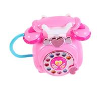 GALPADA Téléphone Éducatif Garçon Fille Musique et Histoires Téléphone Fixe Rose sans Piles Développement Cognitif et pour Tout Petits Jeu Dimitation Interactif pour Maison et École