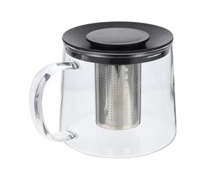 GALPADA Théière en Verre pour Infusion de Thé en Feuilles avec Infuseur en Acier Inoxydable, Bouilloire Facile à Nettoyer pour Bars et Lounges