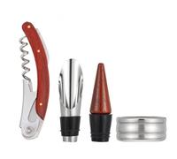 GALPADA Tire-Bouchons à Vin en Acier Inoxydable 3pcs/Set Collier de Bouteille et Bec Verseur, sans Déformation, pour Restaurants et Fêtes en Famille