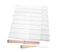 GALPADA Toile Maille Plastique pour Crochet Tapis DIY avec Outil Coupe-Fil et Crochet à Loquet Kit Base pour Tapisseries Broderie et Création Artisanale