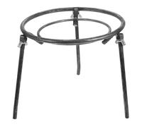 GALPADA Trépied de Feu de Camp Support de Cuisson au Feu, Trépied de Camping Démontable 24cm en Acier Noir, Structure Triangulaire, pour Marmites Lourdes et Four en Fonte, la Cuisine