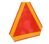 GALPADA Triangle de Présignalisation Réfléchissant Orange pour Véhicules à Basse Vitesse, Panneau en Papier Facile à Installer et Très Visible sur Route