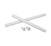 GALPADA Tringle à Vêtements Télescopique 42-70 CM Blanche en Métal Ovale Support de Tube de Penderie pour Placard Barre Extensible pour Rangement Vestiaire Installation par Perçage