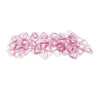 GALPADA Trombones en Métal de Cœur Lot de 100 Pièces Pinces Décoratives Rose Accessoires Bureau Polyvalents pour Classement Marque-Pages et Loisirs Créatifs Organisation Documents et