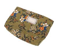 GALPADA Trousse de Toilette de Fleur en Velours Côtelé Vert, Petite et Portable, pour Organiser Les Cosmétiques en Voyage ou Camping