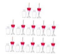 GALPADA Tube De Brillant à Lèvres De Verre à Vin 12 Pièces 8ml Mini Rechargeable Portable Pour Cosmétiques Bouchon Plastique Rouge