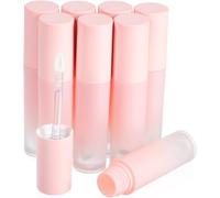 GALPADA Tubes de Gloss à Lèvres Rechargeables Vides 8 Pièces 3 Ml Dégradé Rose Applicateur, Contenants Cosmétiques Multifonctions pour Trousse de Maquillage Féminine