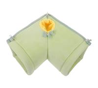 GALPADA Tunnel pour Petits Animaux à Angle Droit Hamac Suspendu Semi-Fermé en Tissu Respirant Vert Taille L Lit Tunnel Multifonction pour Lapins Hamsters et Furets Cachette de Repos