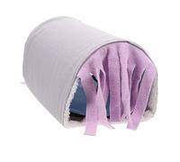 GALPADA Tunnel pour Petits Animaux avec Design à Pompons Maison Cachette Confortable et Durable pour Hamster Cochon Habitat Petit Rongeur Adaptable Au Sol et Gris