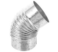 GALPADA Tuyau D’échappement Coudé 45° en Acier Galvanisé 10 Cm pour Poêle Extérieur, Conduit Spiralé Amélioration Flux D’air, Accessoire Poêle D’extension Robuste et Compatible