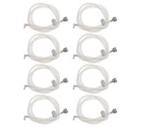 GALPADA Tuyau de Remplacement pour Hydropulseur Oral Blanc en Plastique Léger, 8 Pièces, Accessoires pour Irrigateur Dentaire, pour Voyages et Usage Quotidien