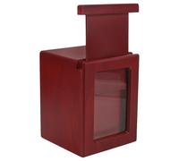 GALPADA Urne Commémorative en Bois Marron pour Chien et Chat Cadre Photo, Portable et Facile à Transporter, pour Mémorial et Stockage des Cendres