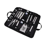 GALPADA Ustensiles Barbecue Acier Inoxydable Portable pour Extérieur Housse De Rangement Noire Ustensiles De Barbecue Accessoires pour Cuisson