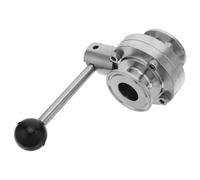 GALPADA Vanne Sanitaire en Acier Inoxydable 304 Ø25 MM L=56 MM avec Levier Manuel Vanne Filetée pour Eau Bière et Produits Laitiers Kit de Réparation pour Usage Industriel et Brassage