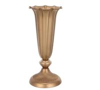GALPADA Vase urne Vintage en métal | Vase Trompette doré de 30 cm de Haut, idéal comme Centre de Table pour Un Mariage | Petit Pot de Fleurs en Forme d'urne pour l'entrée du Jardin