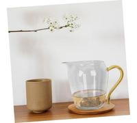 GALPADA Verre à Thé Borosilicate avec Poignée Colorée Distributeur de Lait Résistant Chaleur pour Maison Restaurant Accessoires pour Art Du Thé